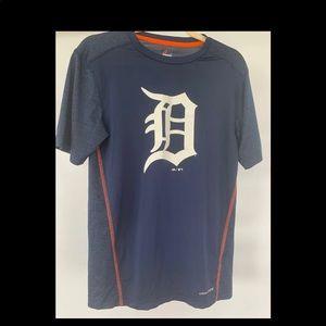 Detroit Tigers cool base Navy  shirt. Size small